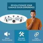  40  White Garage Door Rollers Replacement  2  Nylon Wheels   4  Stem 