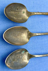 Lot Of 3 Different Vintage Souvenir Spoons 1892 Chicago Worlds Fair Columbus