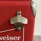 Budweiser Vintage Style Hard Beverage Cooler Insulated Metal Exterior Red White