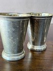 Set Of 4 Vintage Silver-plated Beaded Edge Mint Julep Cups 4  Tall Wear Read