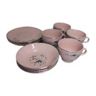 Taylor Smith Taylor Pink Dwarf Pine Mcm Atomic Coffee Tea Cup Saucer Bowl 10 Pc 