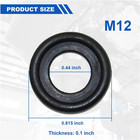 10pcs Oil Drain Plug Gasket Rubber Car Sealing Gasket M12 Crush Washer Repl   