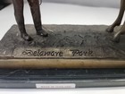 Antique Delaware Park Bronze Sculpture Horse With Jockey On Marble Base