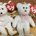 Ty Beanie Babies Vintage Plush Lot Of 8 W tags Jinglepup Holiday Teddy 2001 
