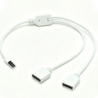 4pin 1 To 2 Splitter Cable Cord Connector For Rgb 5050 3528 Led Strip Lights