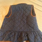 Janie And Jack Navy Quilted Vest With Tan Accents