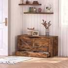 Hoobro Storage Chest Toy Chest Storage Bench Entryway Bench Shoe Bench Brown