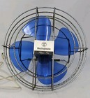 Vtg Mcm Westinghouse Al10-1 Flipper Fan Transparent Blue Blades 10  Single Speed