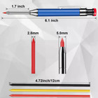 2x Long Nose Deep Hole Mechanical Woodworking Carpenter Pencils With 18 Refills