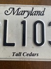 Vintage 1986 Maryland License Plate Tag Tcl1038 Tall Cedars