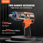 Vevor Air Impact Wrench 1 2  Square Drive 880ft-lbs Nut-busting Torque 90-120psi