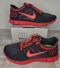 Nike Free Run 3 Women   s Running Shoes 10 Crimson Gray Training Sneakers Light
