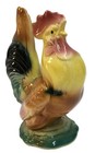 Royal Copley Rooster Figurine Pottery Ceramic 6 5  X 4  X 8 5  Vintage