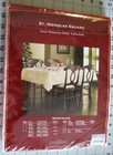 Christmas Tablecloth 60x84 Rectangle Ivory Damask Poinsettias With 8 Napkins New