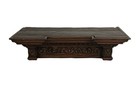 Large French Hand Carved Wood Pediment Ornate Finial Architectural Decorative Re