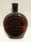 Vintage Clevenger Bros  Glass Parsley Bottle Dark Amber Herb Tea Diuretic Emboss