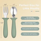 Toddler Utensils Set     6-piece Stainless Steel Forks   Spoons With Silicone Grip
