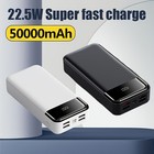 2pc 50000mah Power Bank Usb-c Fast Charging External Battery Pack For Cell Phone