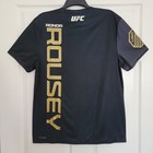 Reebok Ufc Combat Ronda Rousey Walkout Jersey Black Short Sleeve T-shirt Size Lg