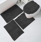 Bathroom Rugs Sets 4 Piece With Toilet Lid Cover  Soft Shaggy Bath Rug Set An   
