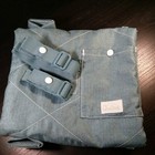 Baby Cover  Stroller Car Seat - Blue W  Straps - Euc -quilbie