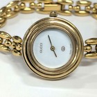 Gucci Change Bezel Watch Interchangeable Ladies Vintage Gold Tone F582