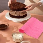 Hariendny Fondant Woodgrain Impression Mat Silicone Lace Large  Pink