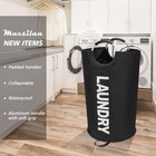 Maxsilan 90l Large Laundry Basket Freestanding Tall Clothes Hamper Collapsible