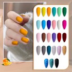  30pcs Nail Polish Kit 27 Colorsgreen Bluepink Orange Gitter Sock Off Gel Polish