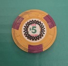 Oliver s New Castaways Casino Las Vegas  Nv  5 Overtstamped Casino Chip 1967