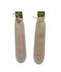 2 Clear Glass Ear Of Corn Shaped Bottle Embossed Texture 7 5    Tall Sealed