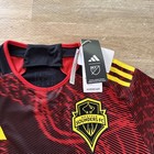 Adidas Mens Seattle Sounders Fc 2023 24 Away Jersey Red Black Size Large Soccer