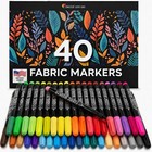 40 Fabric Markers Pens Set - Non Toxic  Indelible And Permanent Fabric Paint    