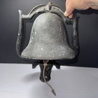 Vintage Cast Iron Ranch Longhorn Bull Steer Cow Wall Mount Americana Dinner Bell