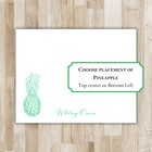 Personalized Pineapple Stationery   Pineapple Flat Notecards
