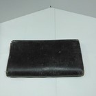 Japanese Vintage Old Leather Wallet Purse Black 8 3  4 7  1 2inch 7 7oz Retro Fs