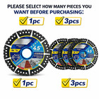 3pcs Diamond Multi-purpose Saw Blades 4 5 Inch Heavy Duty Diamond Cutting Blades