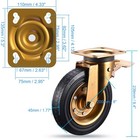 8  Casters Set Of 4 Heavy Duty Plate Casters 8 Inch Swivel Industrial Rubber    