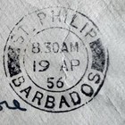 1956 Barbados Scott 241 242 St Philip Airmail Cover Brooklyn Ny