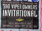 Dodge Viper 3rd Viper Owners Invitational Flag 80th Indianapolis 500 May 1996