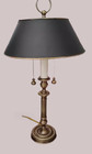 French Bouillotte Lamp Antique Brass Metal Shade 26 Inch Vintage Light