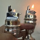 Vtg Sterling Table Lighters  Weighted Art Deco Pair Working Properly 