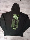 Green Day Hella Mega 2021 Tour Hoodie Sweater Large Black Drawstring Cotton 