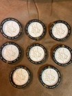 Vintage Mcm Cocktail Coasters Drink Barware Martini Set Of 8 1950s Lounge