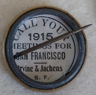 1915 Panama Pacific International Exposition Ppie Souvenir Pin Celluloid Button