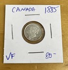 1885 Canada 5 Cents Silver Foreign Coin