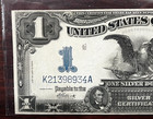 1899  1 Large Size Black Eagle Beautiful Crisp Au Silver Certificate 