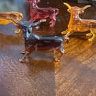 Set Of 4 Vintage Acrylic Plastic Long Horn Bull Drink Cocktail Hangers