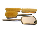 Antique Guilloche Sterling Silver Vanity Set With Mirror And Brushes -best Offer