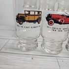 Vintage Chrysler Antique Cars Drinking Glasses Set Of 8 Barware
